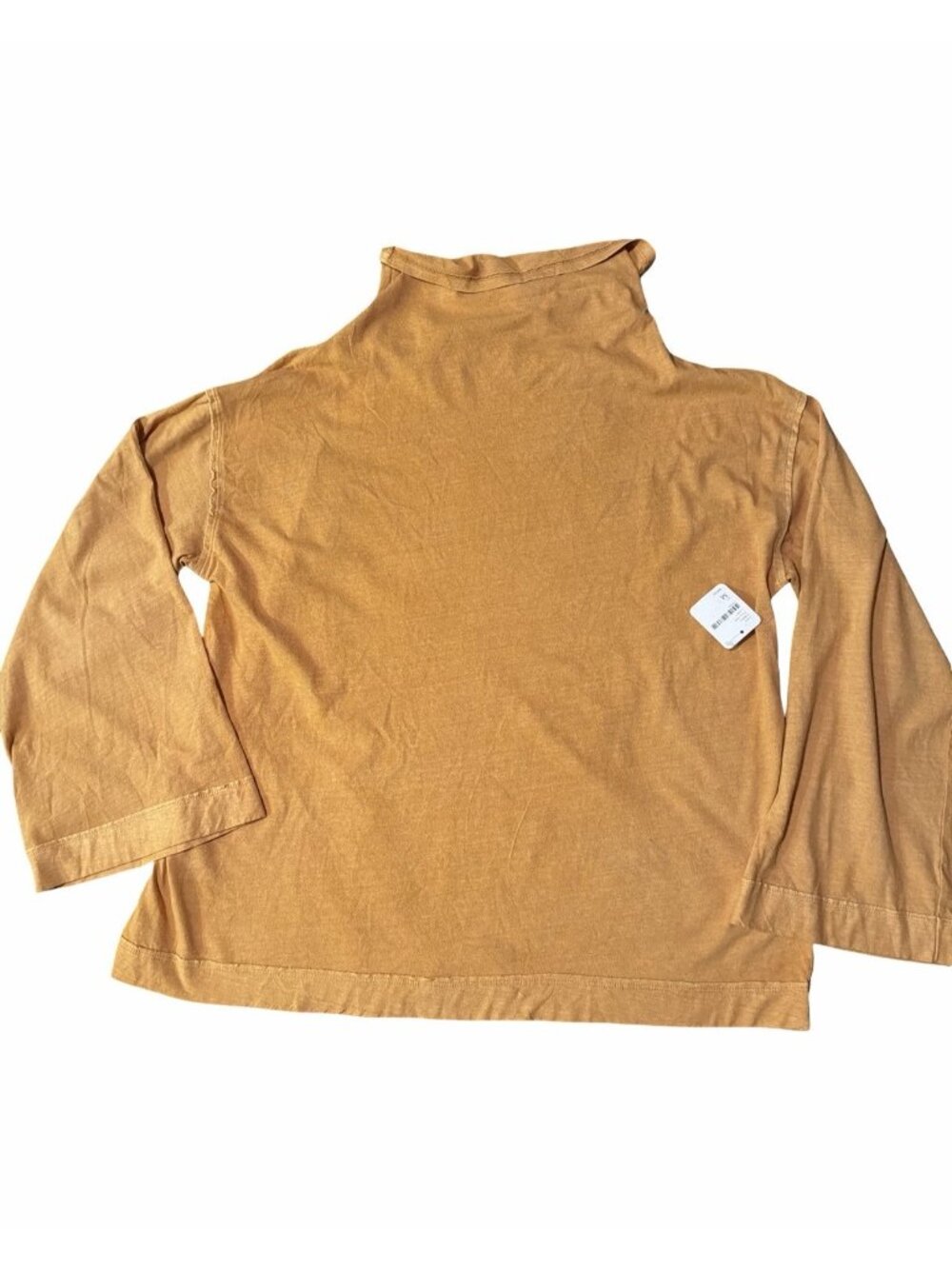 We The Free Supernova Cowl Neck Bell Sleeve Blouse Tan Women’s Size M Boho